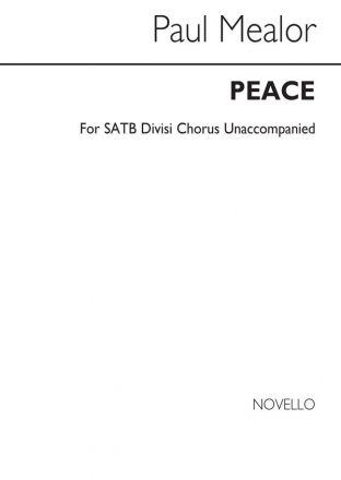 Peace for mixed choir unaccompanied choral score