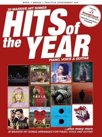 Hits of the Year 2017 (+Soundcheck) songbook piano/vocal/guitar