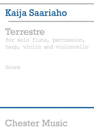 Terrestre  for solo flute, percussion, harp, violn and cello score