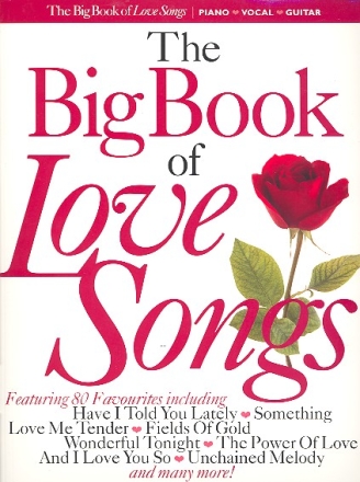 The big Book of Love Songs: Songbook piano/vocal/guitar 80 favourites