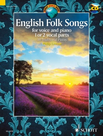 English Folk Tunes (+CD): for 1-2 voices and piano score