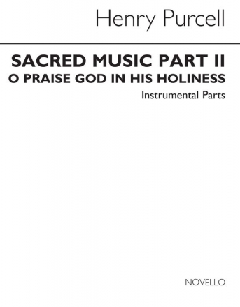 Henry Purcell, O Praise God In His Holiness (String Parts) String Instruments Buch