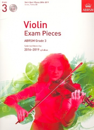 Selected Violin Exam Pieces Grade 3 (2016-2019) (+CD) for violin and piano score and part