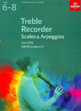 Scales & Arpeggios 2018 Grades 6-8 for treble recorder