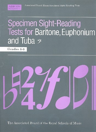 Specimen Sightreading Tests Grades 6-8 for baritone (tuba/euphonium) bass clef