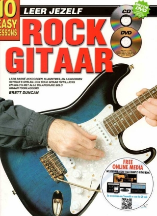 10 easy Lessons (+Media-Online) voor rock gitaar/tabulatuur (nl)