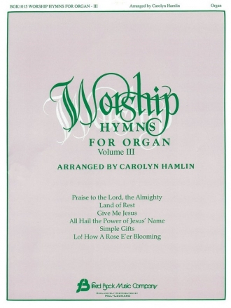 HL00103026  Worship Hymns for Organ - Volume 3 for organ