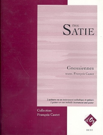 Gnossiennes pour 2 guitares (intrument mlodique et guitare) partition et parties