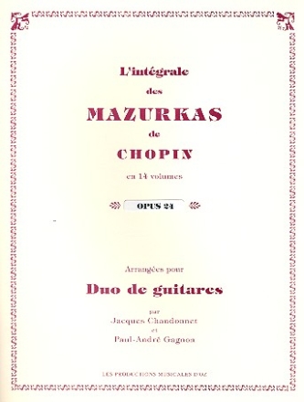 Mazurkas op.24 pour 2 guitares partition et parties