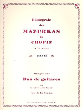 Mazurkas op.68 pour 2 guitares partition et parties