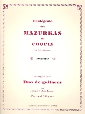 Mazurkas o.op. pour 2 guitares partition et parties