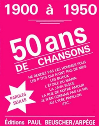 50 ans de chansons Chant Partition