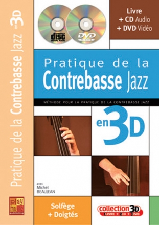 Michel Beaujean, Pratique Jazz 3D Db Double Bass Buch + CD + CD-ROM