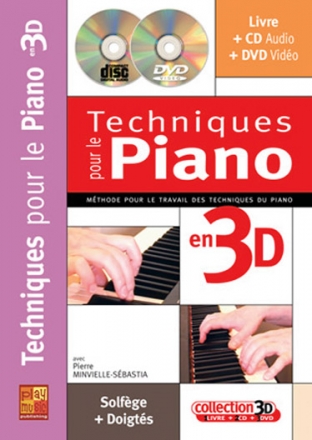 Sebastia Minvielle, Techniques Piano 3D Klavier Buch + CD + CD-ROM