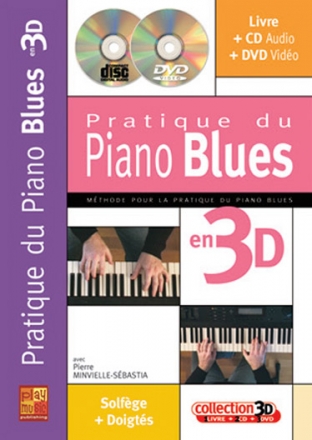 Pierre Minvielle-Sbastia, Pratique du Piano Blues en 3D Klavier Buch + CD + CD-ROM