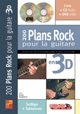 Rudy Roberts, 200 Plans Rock En 3D Gitarre Buch + CD + CD-ROM