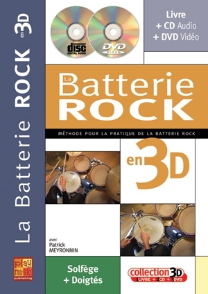 Patrick Meyronnin, Batterie Rock En 3D Drums Schlagzeug Buch + CD + CD-ROM