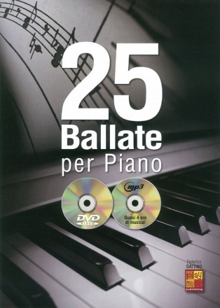 25 Ballate Per Piano Klavier Buch + DVD