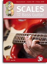 Steve Hall: Scales For The Bass Guitar In 3D Bass Guitar Buch + CD + CD-ROM