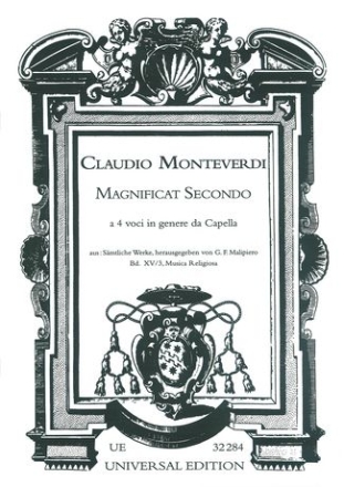 MAGNIFICAT SECONDO A 4 VOCI IN GENERE DA CAPPELLA FUER GEM CHOR UND BC