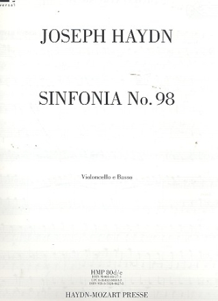 Sinfonie B-Dur Nr.98 Hob.I:98 fr Orchester Cello/Bass