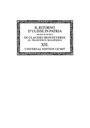 Il ritorno d'Ulisse in patria Partitur