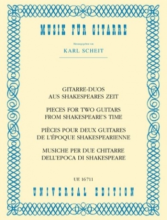 Gitarre-Duos aus Shakespeares Zeit  Spielpartitur