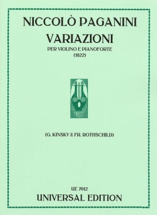 Variazioni per violino e pianoforte