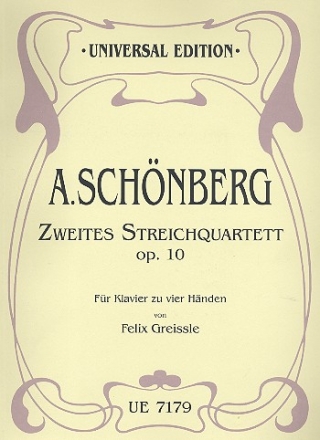 Streichquartett Nr.2 op.2 fr Klavier zu 4 Hnden