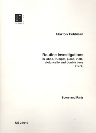 Routine investigations for oboe, trumpet, piano, viola, cello and double bass,    Partitur und Stimmen