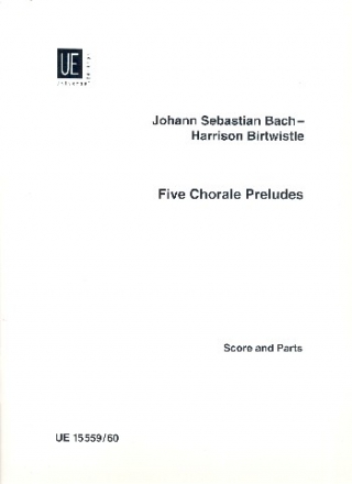 5 Chorale Preludes - 5 Choralvorspiele  nach fr Gesang,Klarinette in A, Bassetthorn in F und Bassklarinette Partitur und Instrumentalstimmen (st)