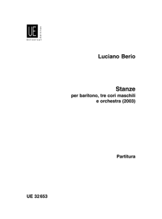 STANZE PER BARITONO, 3 CORI MASCHILI E ORCHESTRA PARTITURA