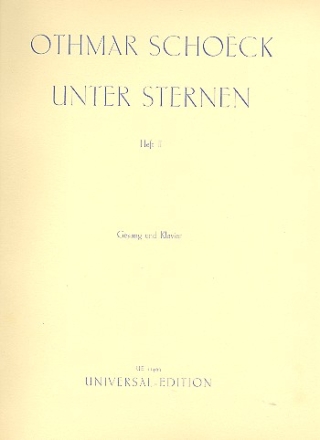 Unter Sternen   Band 2 fr Gesang und Klavier