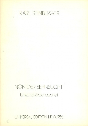 Von der Sehnsucht fr Streichquartett Studienpartitur