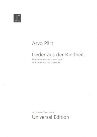 Lieder aus der Kindheit fr Kinderchor und Klavier (Ensemble) Chorpartitur (dt/en/est)