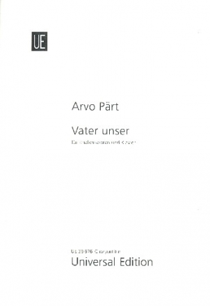 Vater unser fr Knabensopran (Kinderchor) und Klavier Chorpartitur (dt)