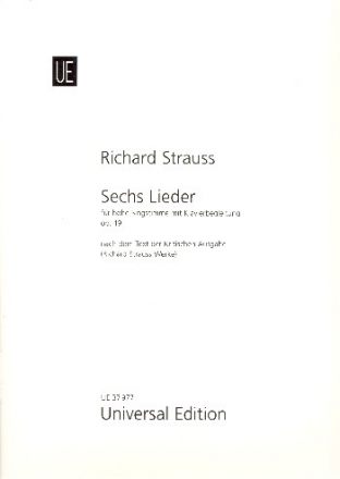 6 Lieder aus Lotosbltter op.19 fr Gesang (hoch) und Klavier (dt/en)