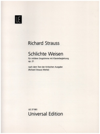 Schlichte Weisen op.21 TrV160 fr Gesang (mittel) und Klavier