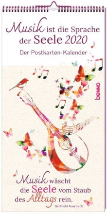 Kalender Musik ist die Sprache der Seele 2020 Postkartenkalender (Monatskalender) 10,5 x 20,5 cm