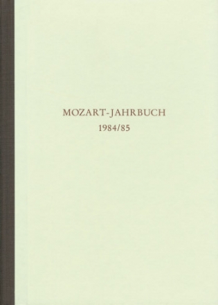 Mozart-Jahrbuch 1984/85 Mozart 1784 Buch