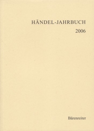 Hndel-Jahrbuch 2006 Jahrgang 52  Buch