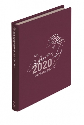 Mit Beethoven durch das Jahr 2020 Taschenkalender Din A6 in Beethoven-aubergine