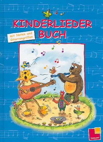 Kinderliederbuch mit Noten und Gitarrengriffen