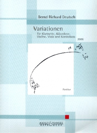 Variationen (Nr.16) fr Klarinette, Akkordeon, Violine, Viola und Kontrabass Partitur