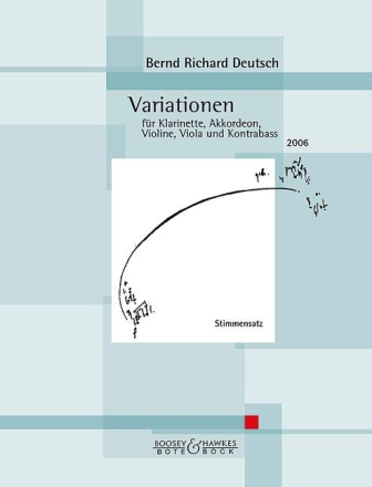 BB3380 Variationen (Nr.16) fr Klarinette, Akkordeon, Violine, Viola und Kontrabass Stimmen