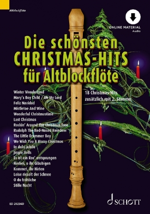 Die schnsten Christmas-Hits (+Online Audio) fr 1-2 Altblockflten