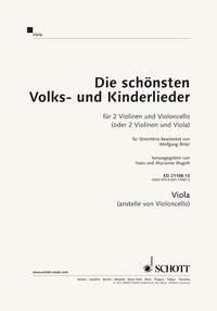 Die schnsten Volks- und Kinderlieder fr 2 Violinen und Violoncello Viola (statt Violoncello)