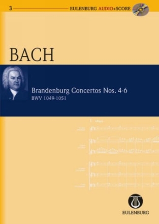 Brandenburgische Konzerte Nr.4-6 BWV1049-1051 (+CD) fr Orchester Studienpartitur