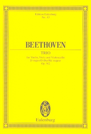 Streichtrio D-Dur op.9,2 fr Streichtrio Studienpartitur