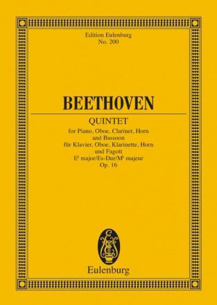 Quintett op.16 fr Klavier, Oboe, Klarinette, Horn, Fagott Studienpartitur